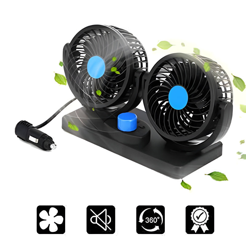 360° Rotating Car Fan with Low Noise