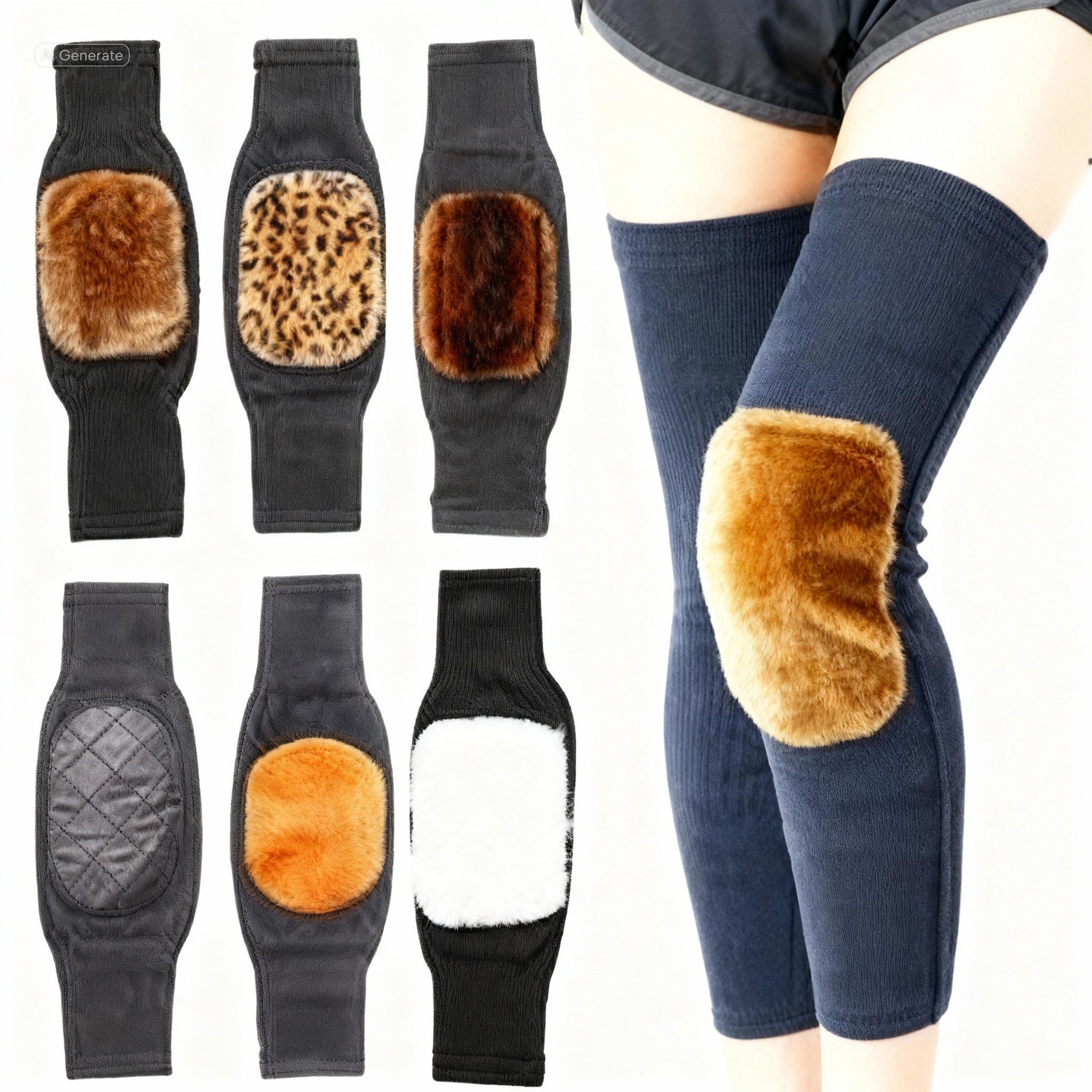 Flexible Thermal Woolen Knee Warmer